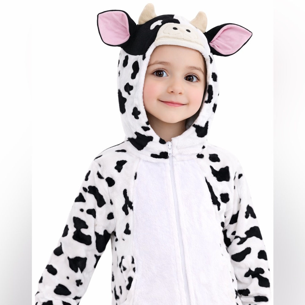 Black and White Cow Print Onesie costume | Halloween costume